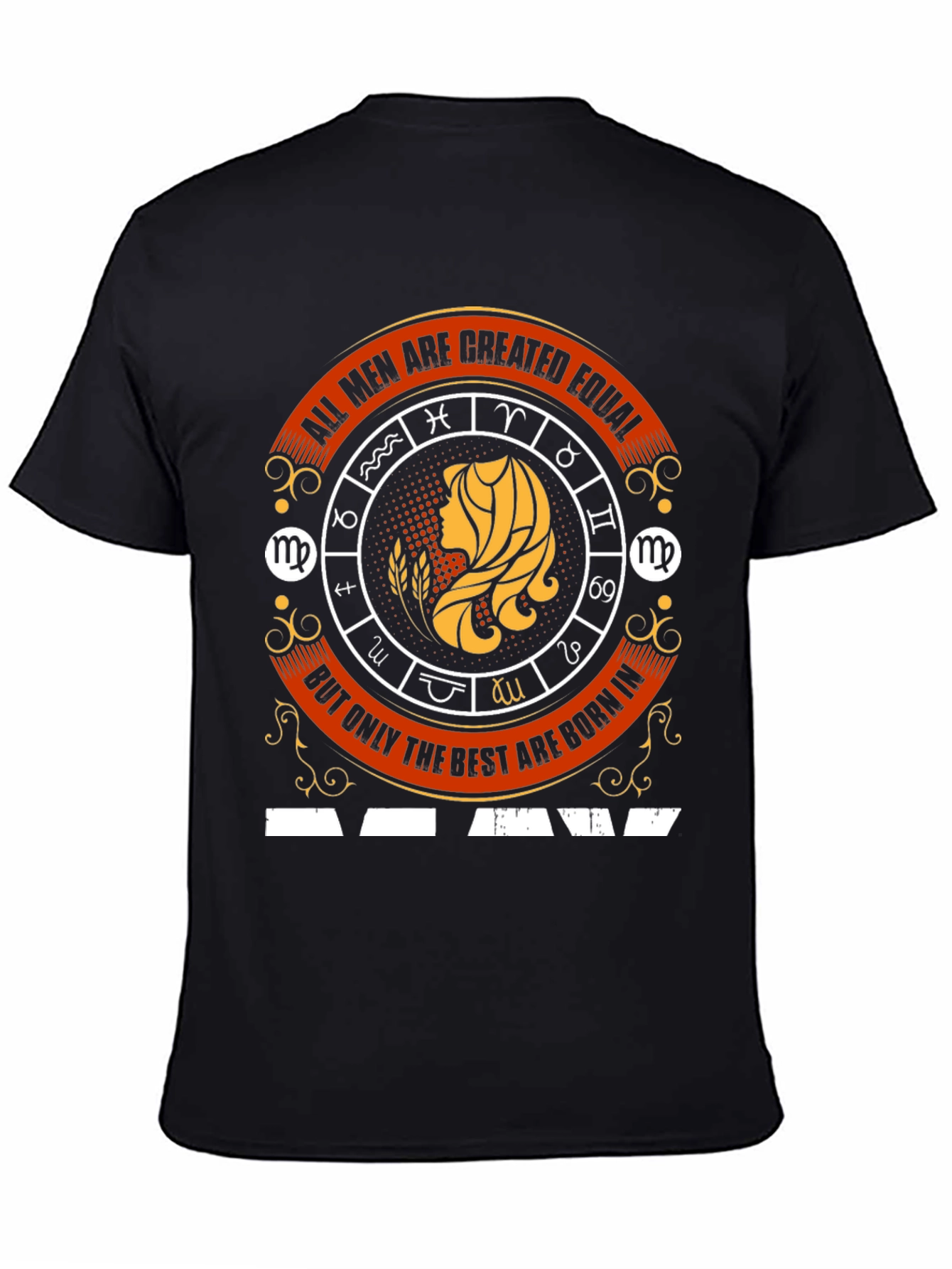 Virgo Zodiac Sign Mens Graphic T-Shirt