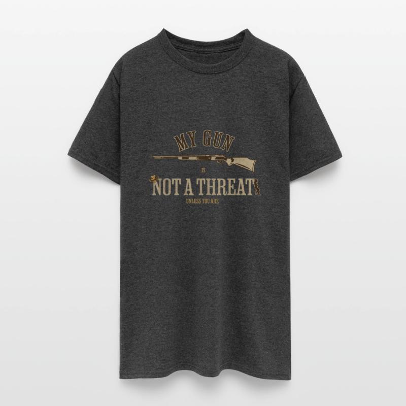 MY GUN IS NOT A THREAT UNLESS YOU ARE (Black)