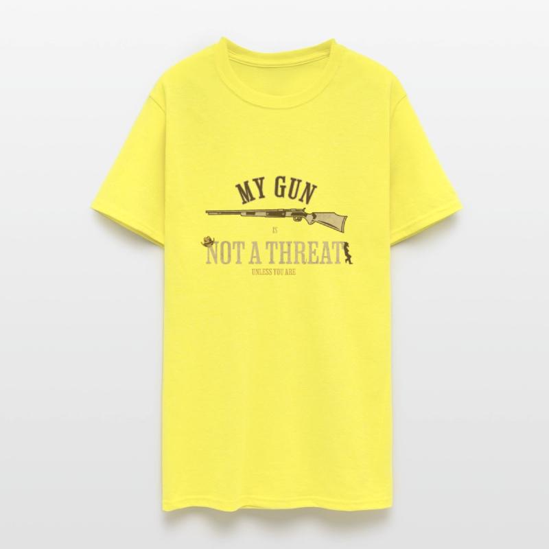 MY GUN IS NOT A THREAT UNLESS YOU ARE (Black)