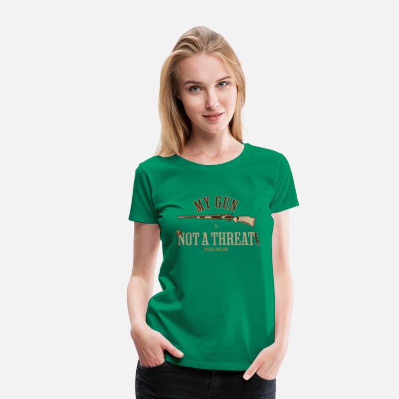 MY GUN IS NOT A THREAT UNLESS YOU ARE (White)