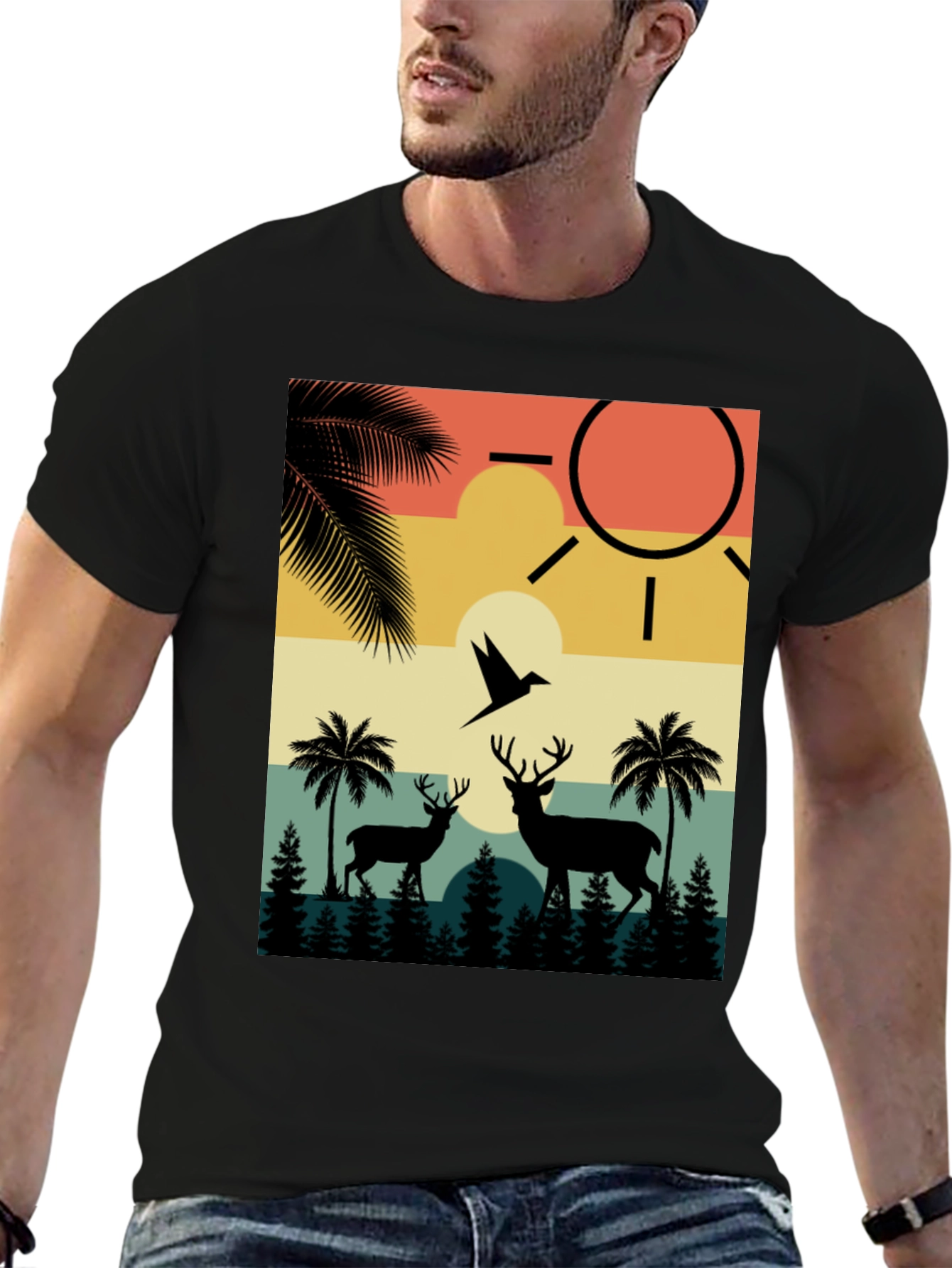 Retro Wildlife Graphic T-Shirt