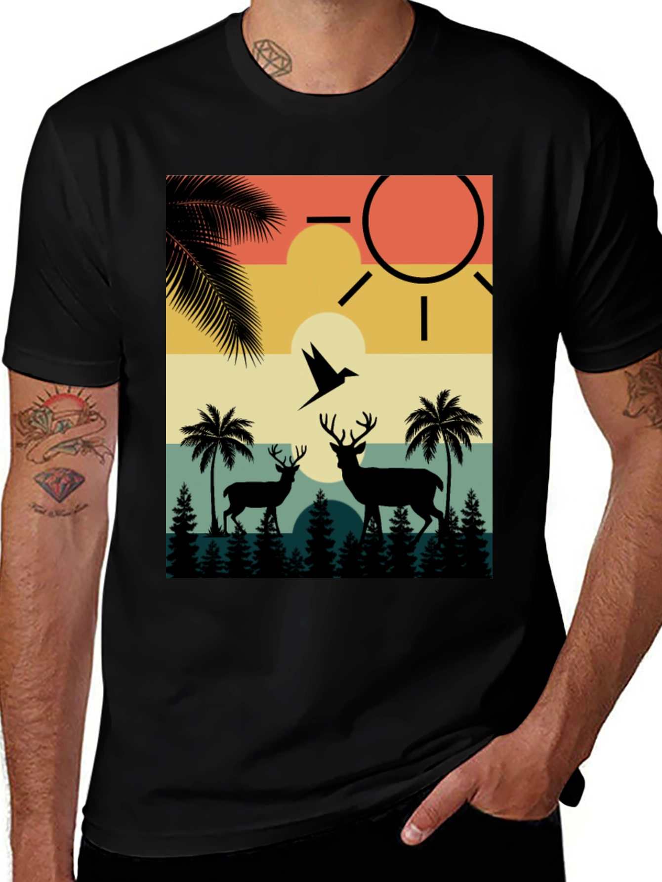 Retro Wildlife Graphic T-Shirt