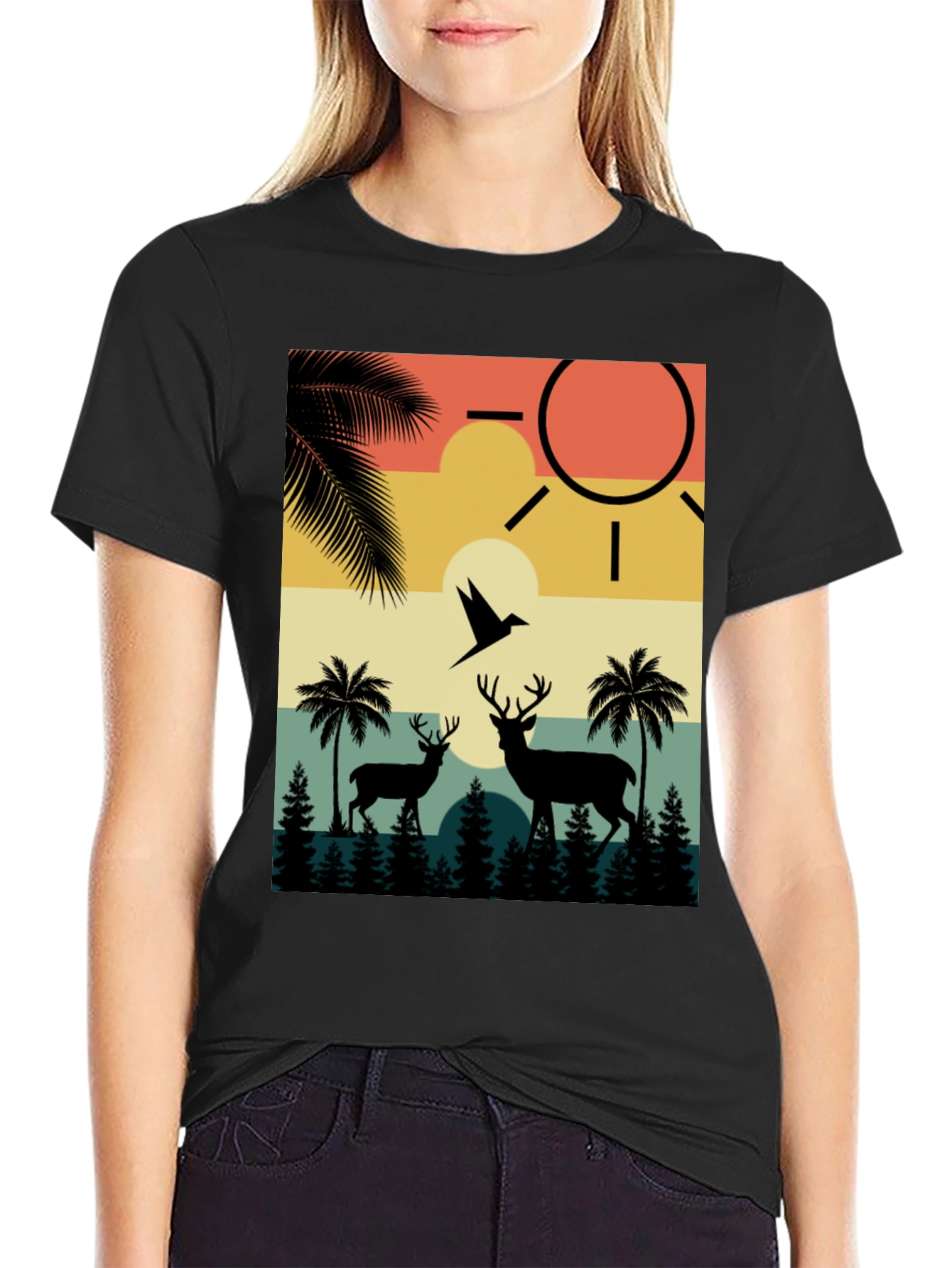 Retro Wildlife Graphic T-Shirt