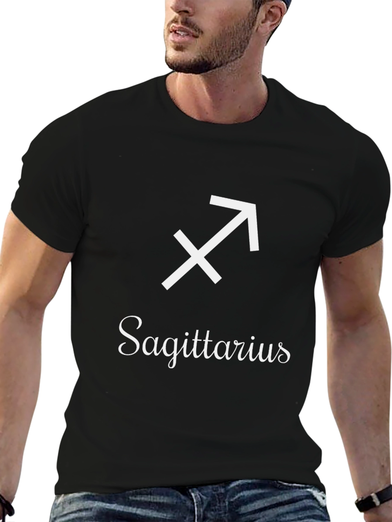 Sagittarius Zodiac Sign Black T-Shirt