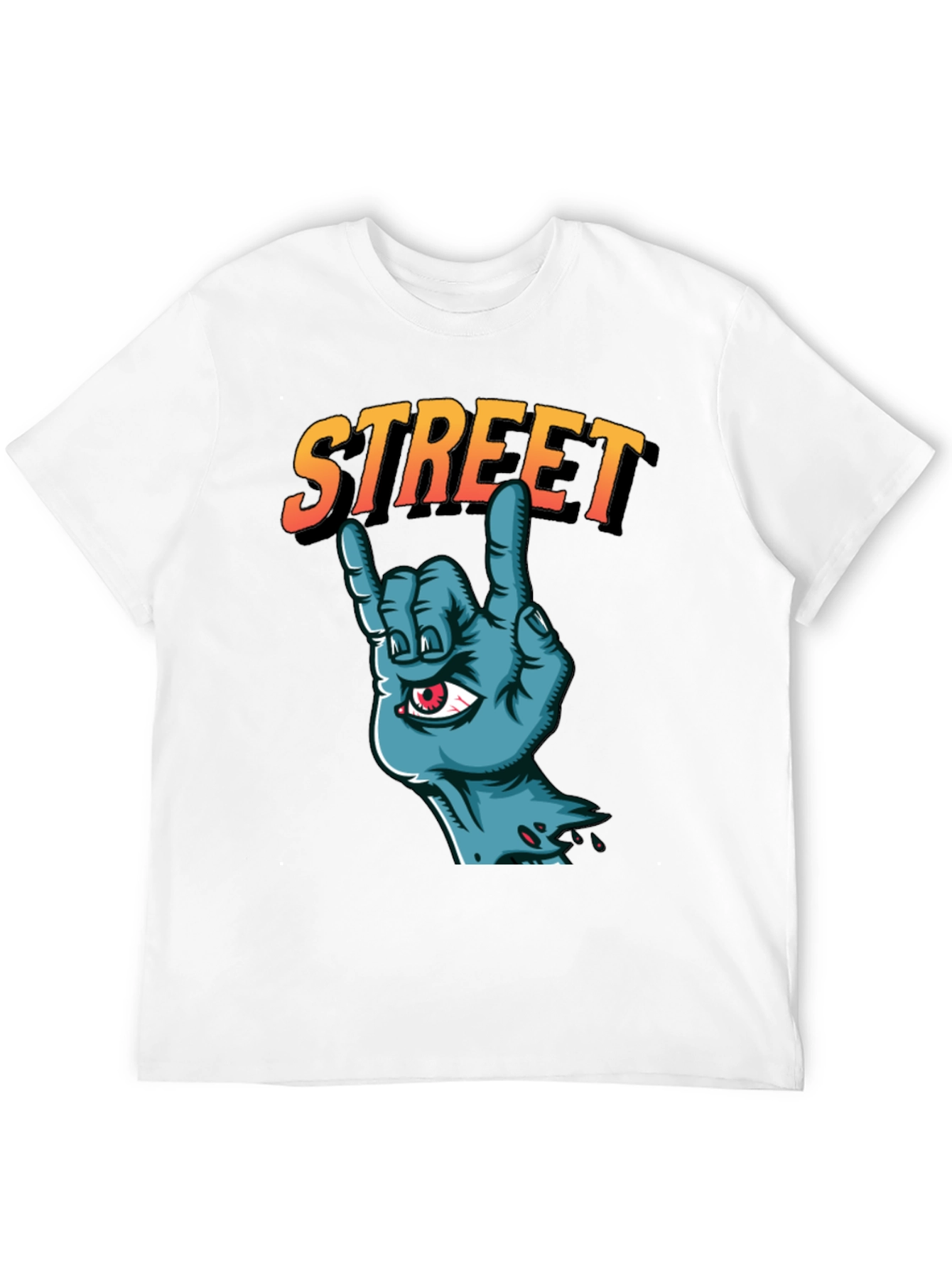 Street Zombie Hand Graphic T-Shirt - Black