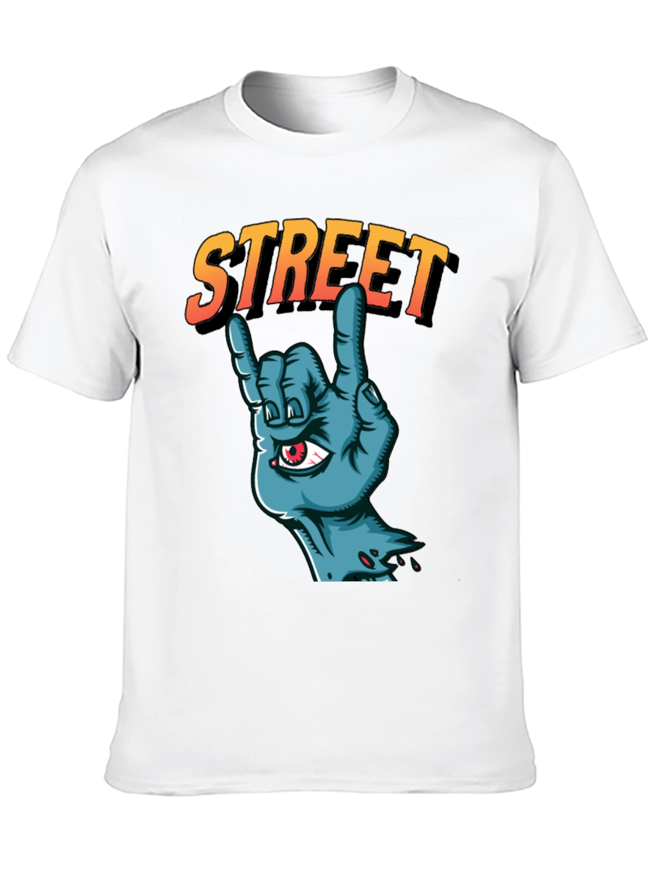 Street Zombie Hand Graphic T-Shirt - Black