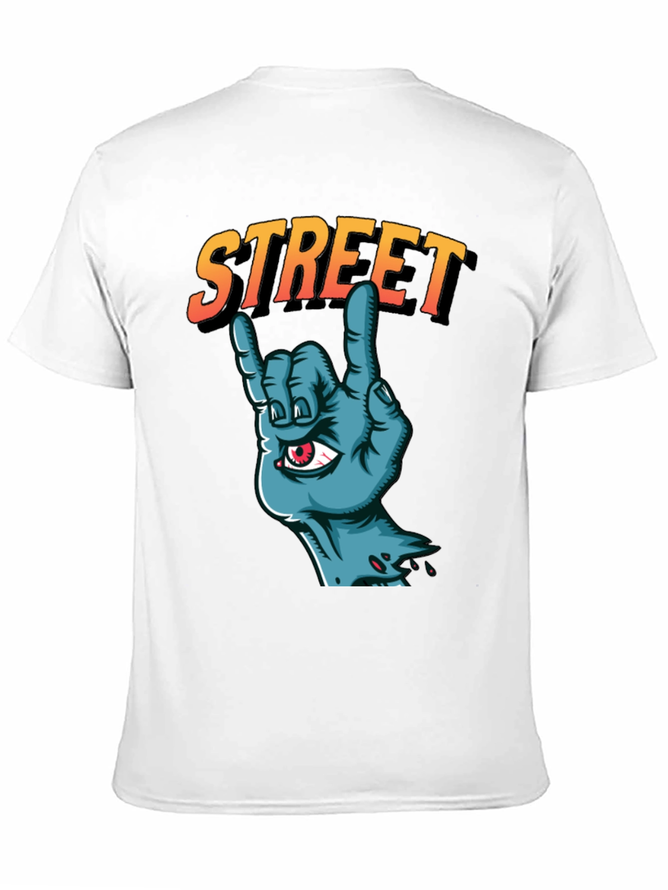 Street Zombie Hand Graphic T-Shirt - Black