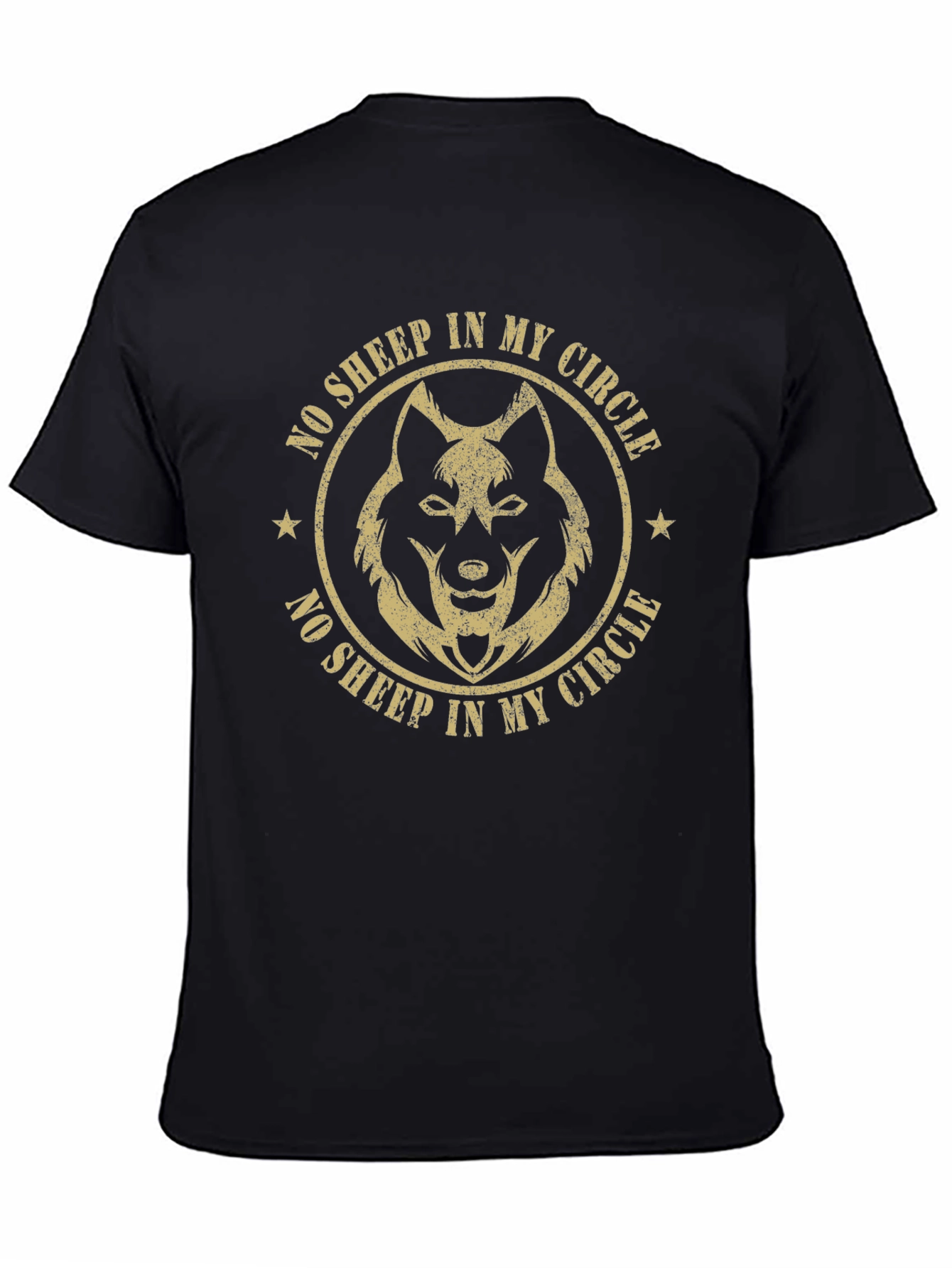 No Sheep In My Circle Wolf Graphic T-Shirt