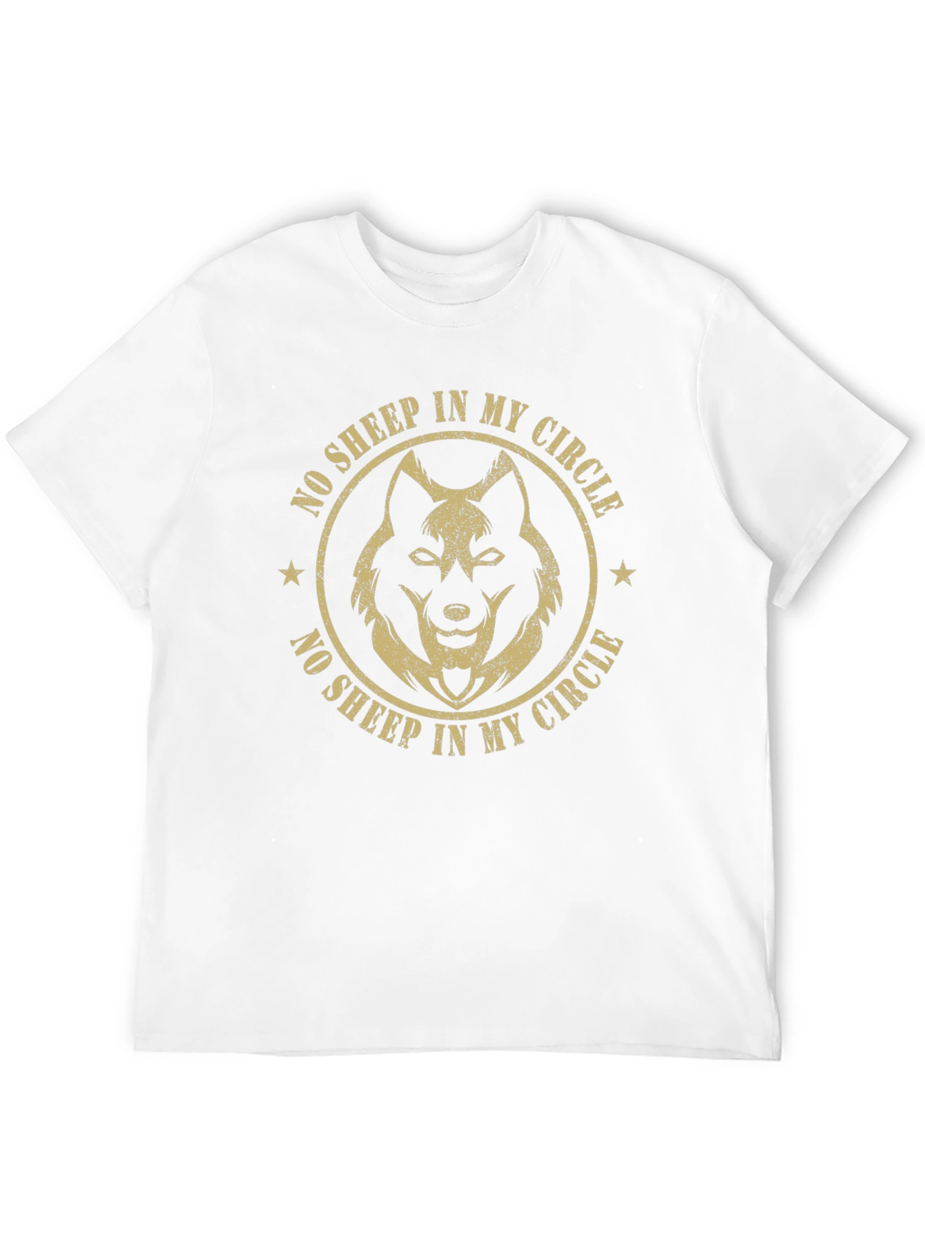 No Sheep In My Circle Wolf Graphic T-Shirt