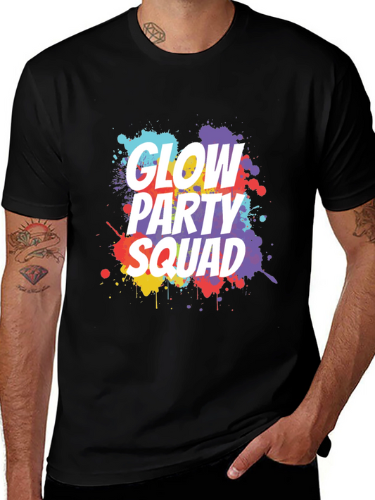 Glow Party Squad Black T-Shirt