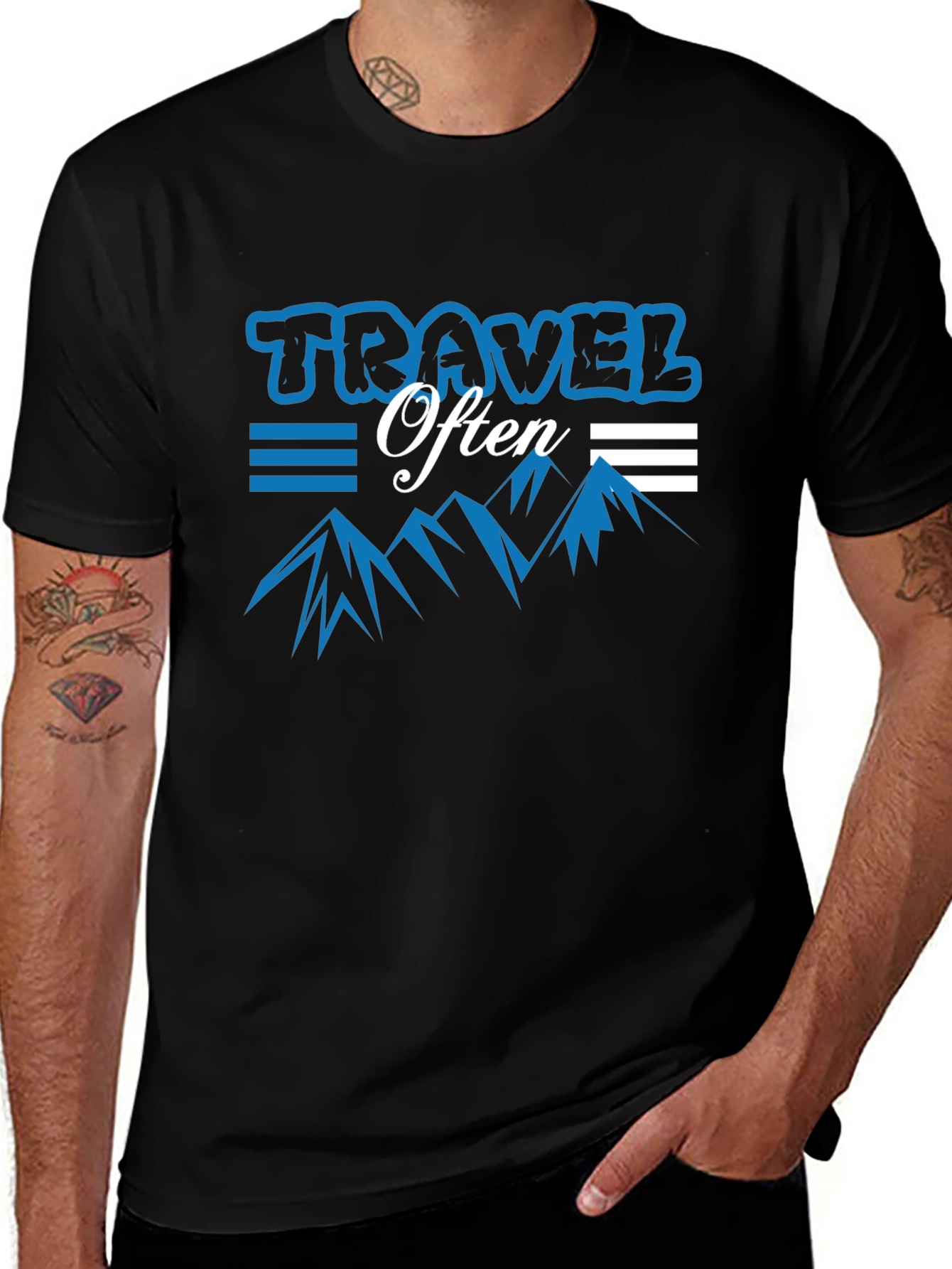 Travel Often Graphic Tee - Black