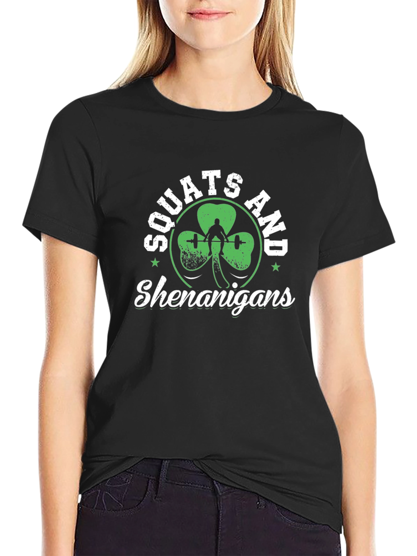 Squats and Shenanigans Black Graphic Tee