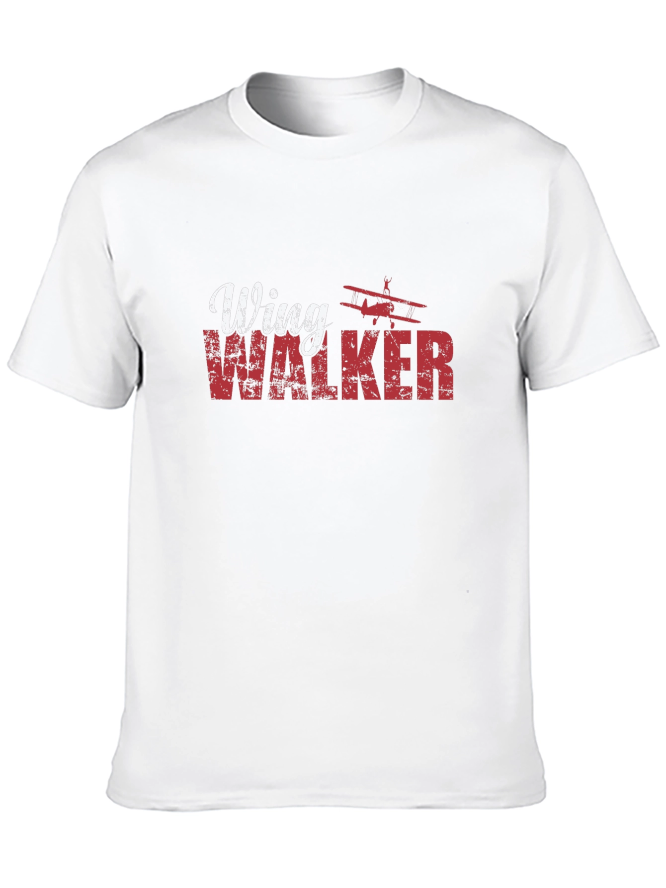 Wing Walker Airplane Black T-Shirt