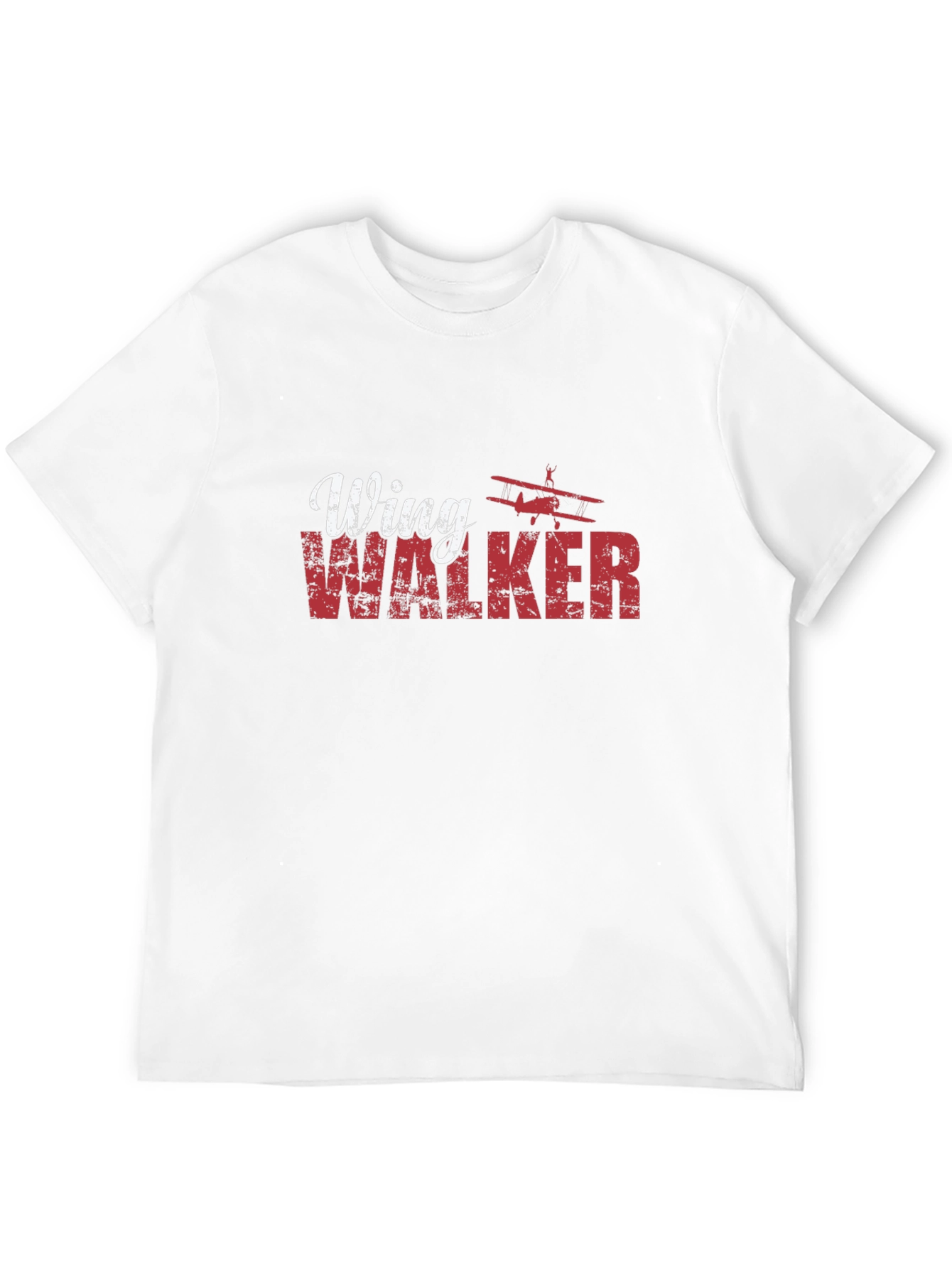 Wing Walker Airplane Black T-Shirt