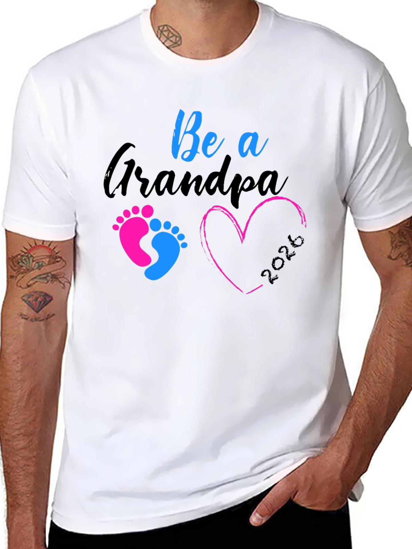 Future Grandpa 2026 Black T-Shirt