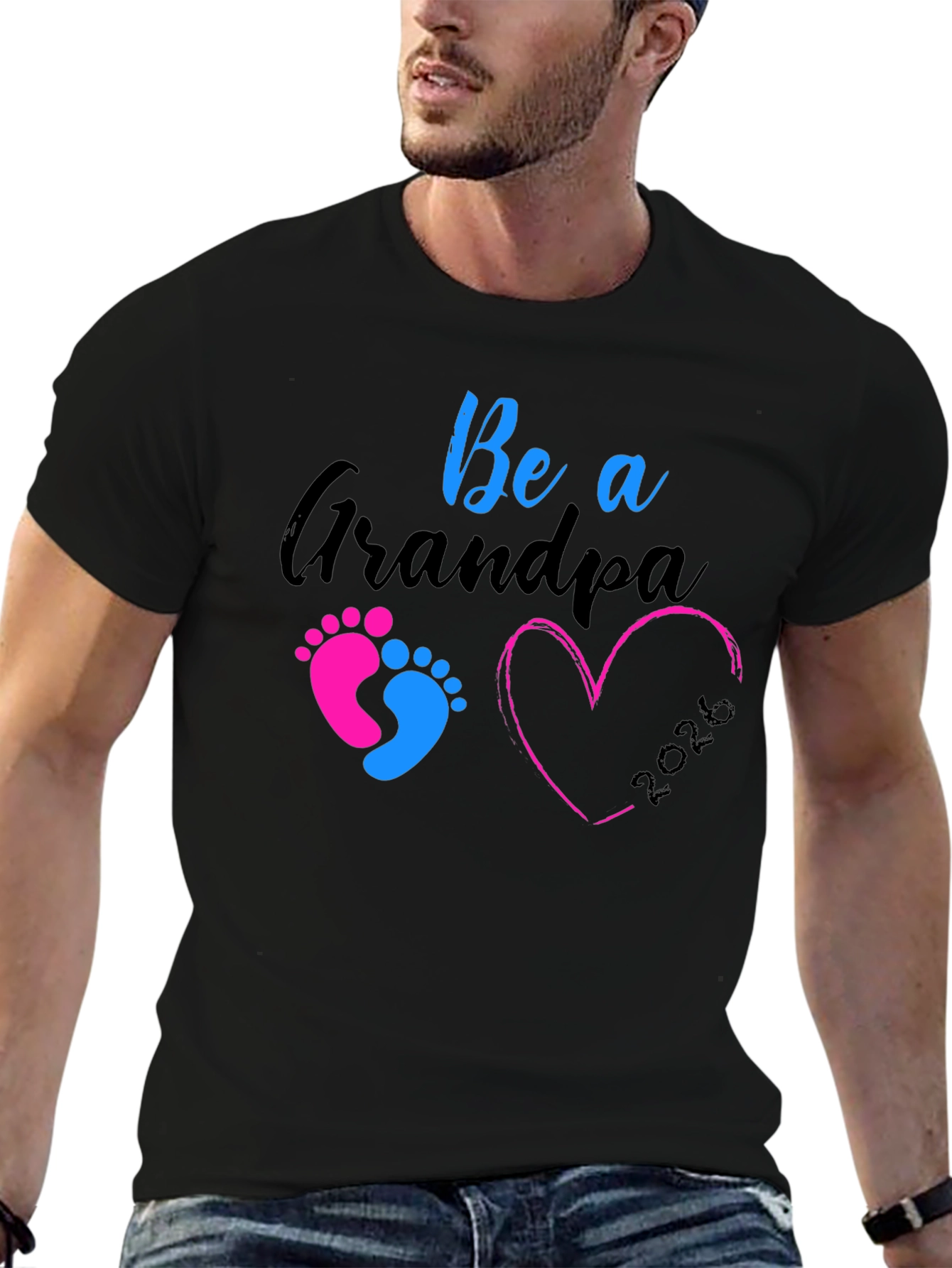 Future Grandpa 2026 Black T-Shirt