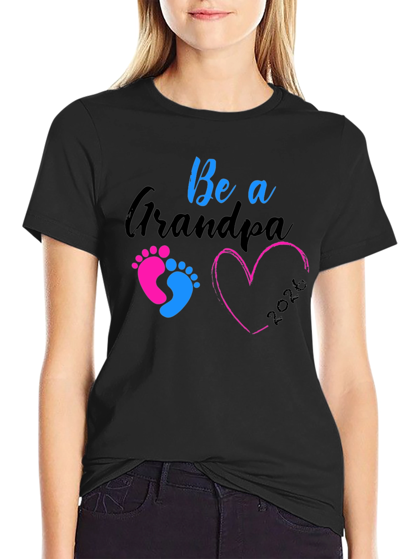 Future Grandpa 2026 Black T-Shirt