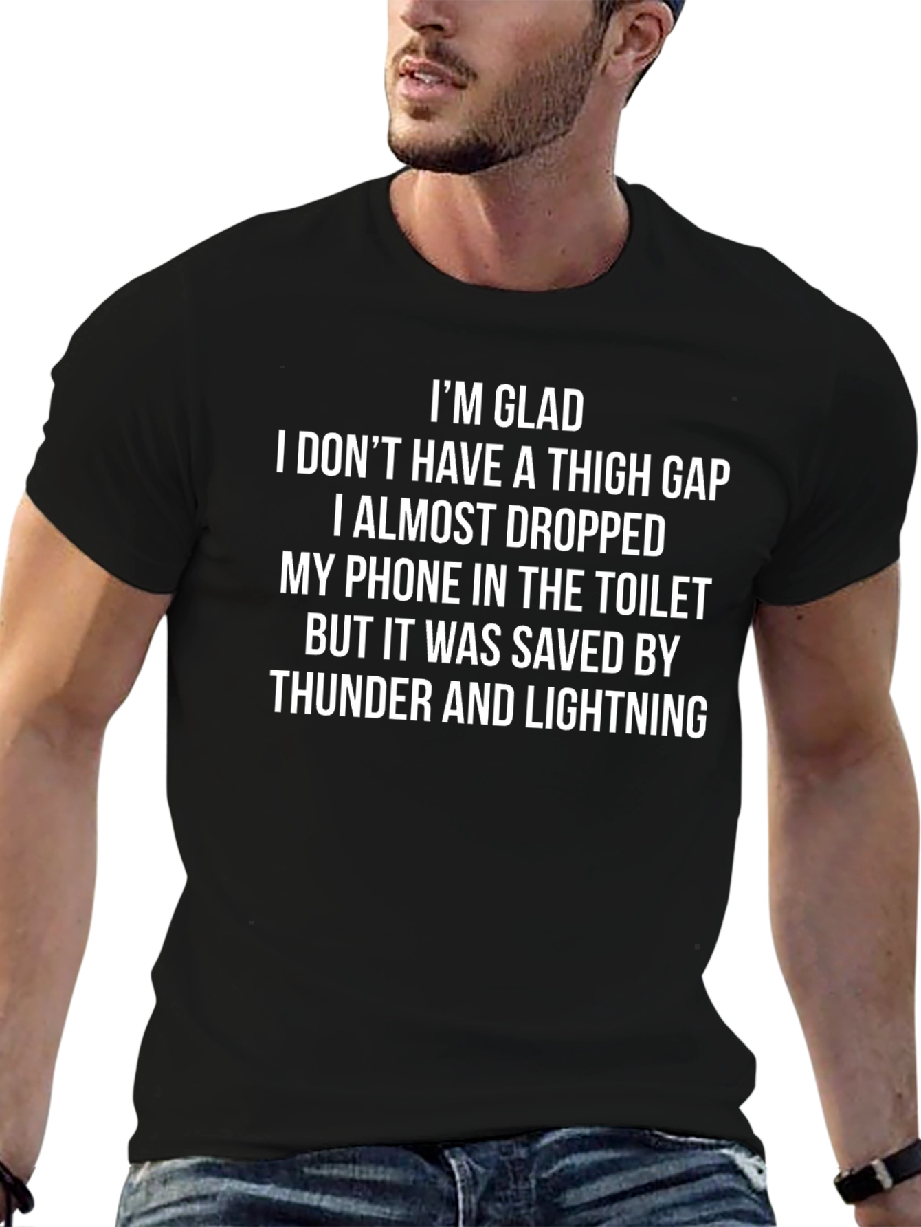Funny Thunder & Lightning Phone Save T-Shirt