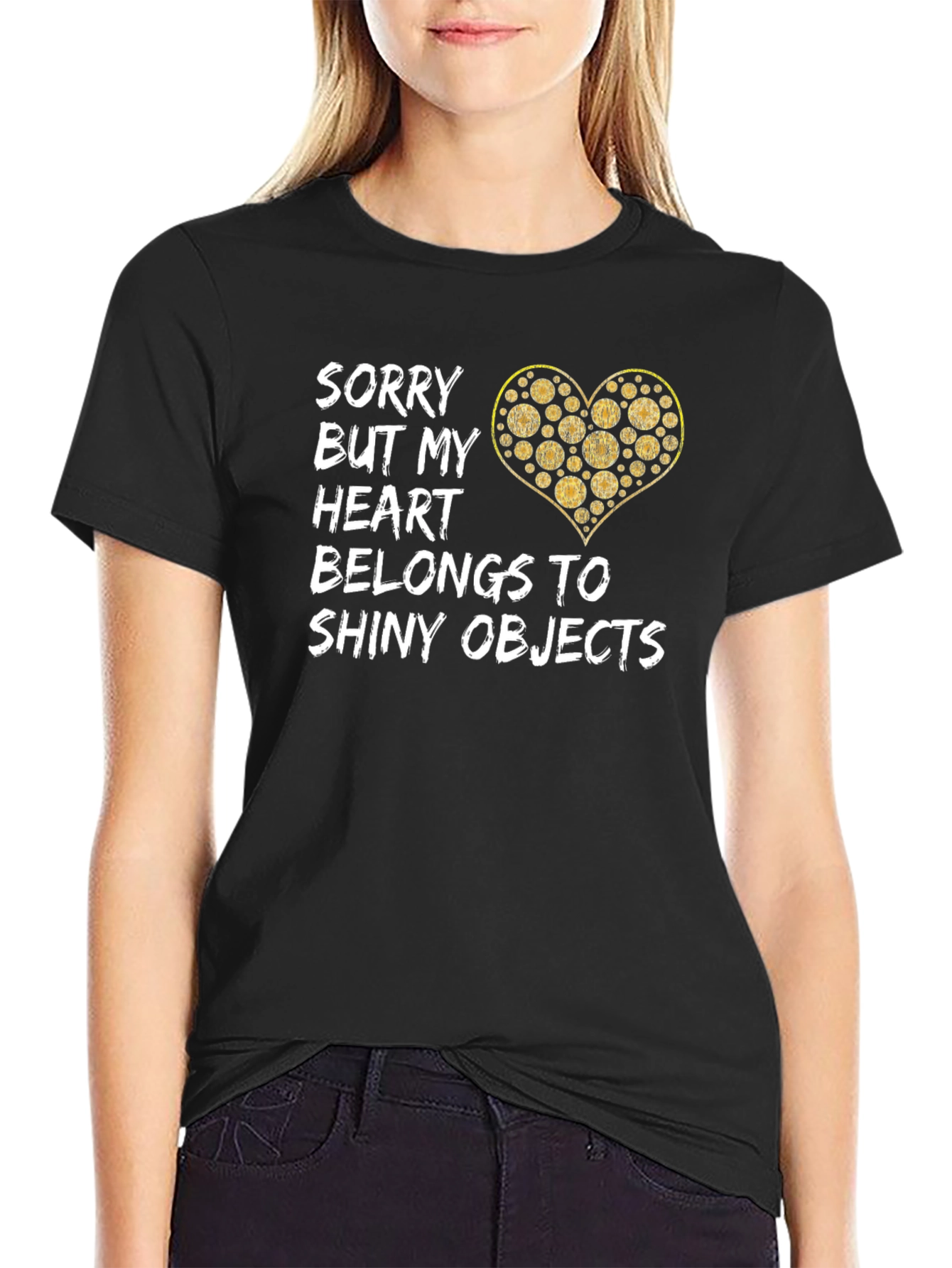 Shiny Objects Heart Graphic Tee