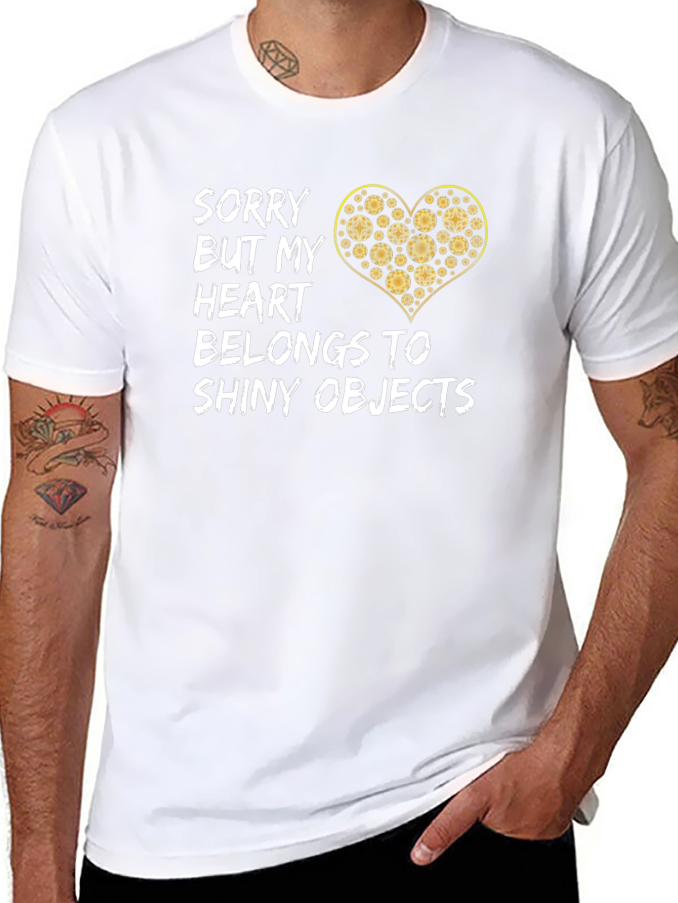 Shiny Objects Heart Graphic Tee