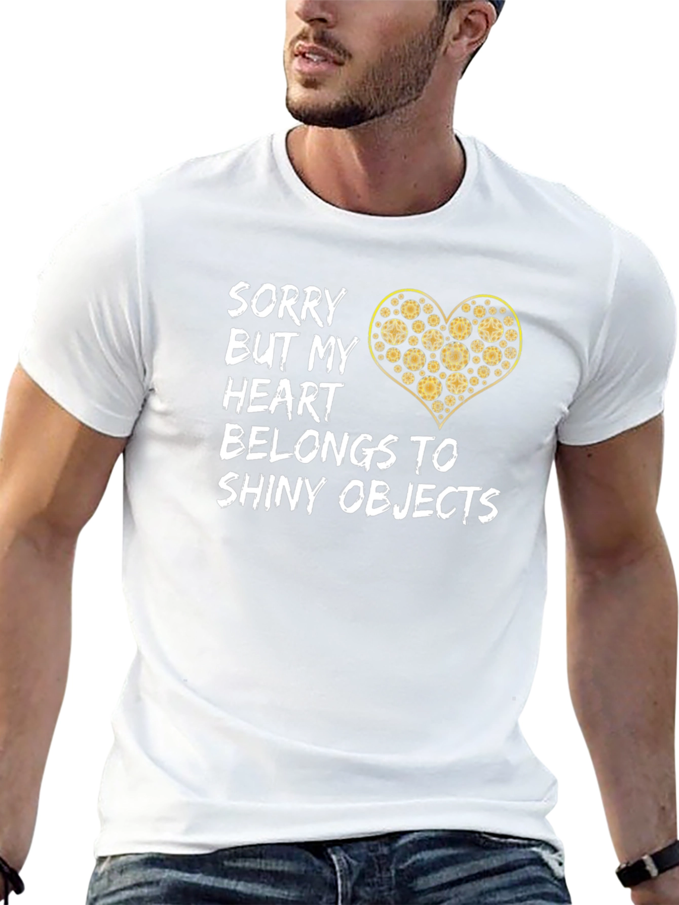 Shiny Objects Heart Graphic Tee