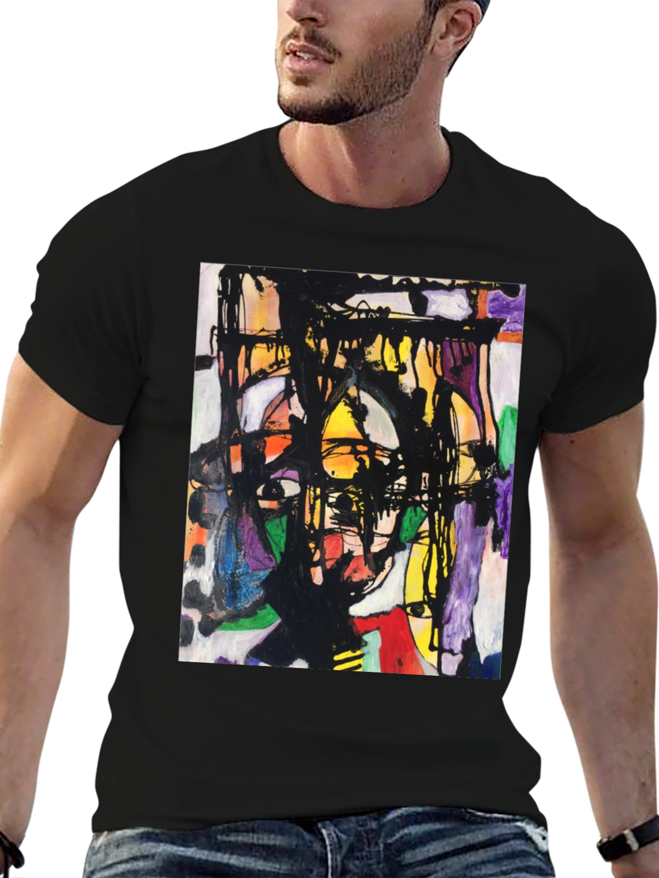 Abstract Art Graphic Tee - Modern Unisex T-Shirt