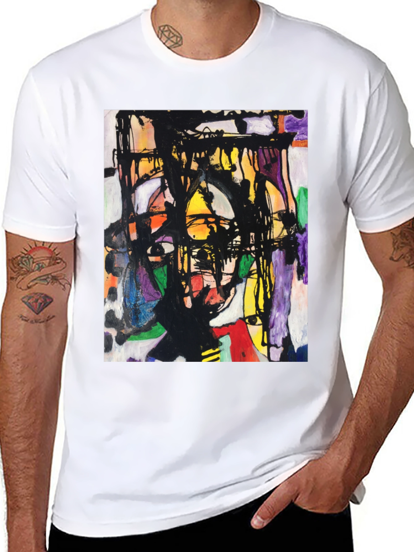 Abstract Art Graphic Tee - Modern Unisex T-Shirt