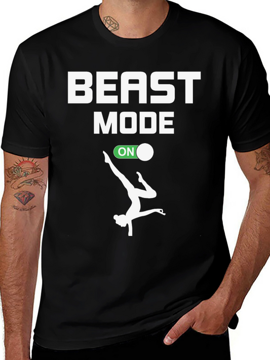 Beast Mode On Gymnastics Black T-Shirt
