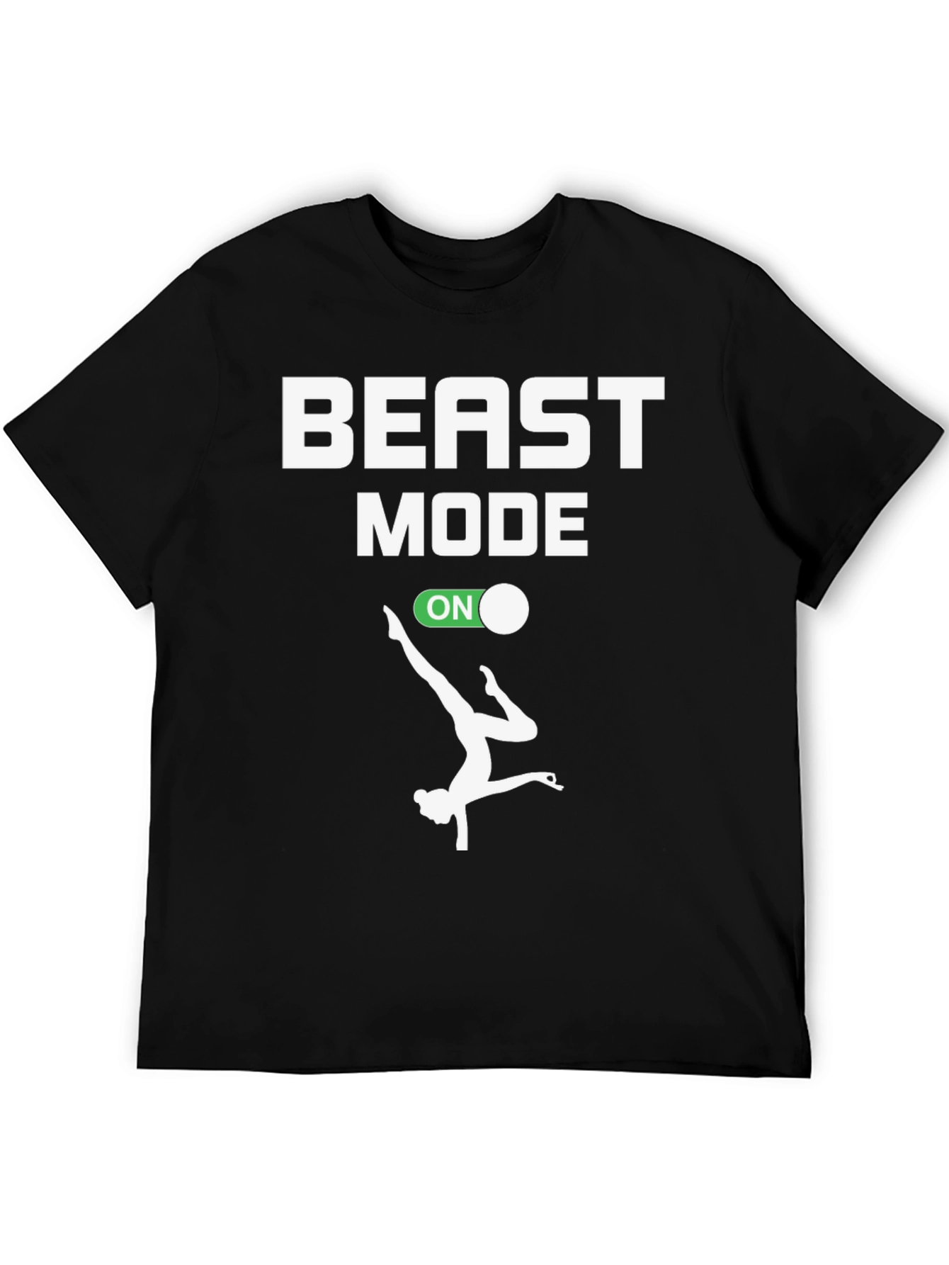 Beast Mode On Gymnastics Black T-Shirt