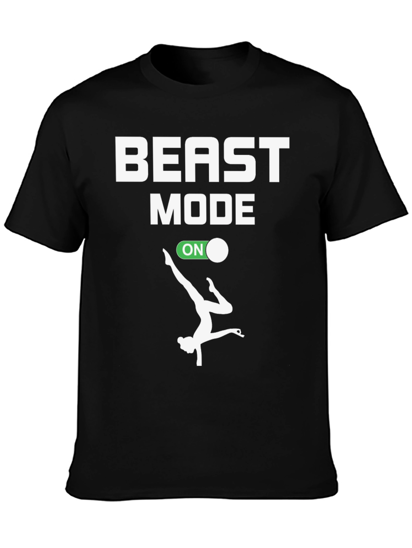 Beast Mode On Gymnastics Black T-Shirt