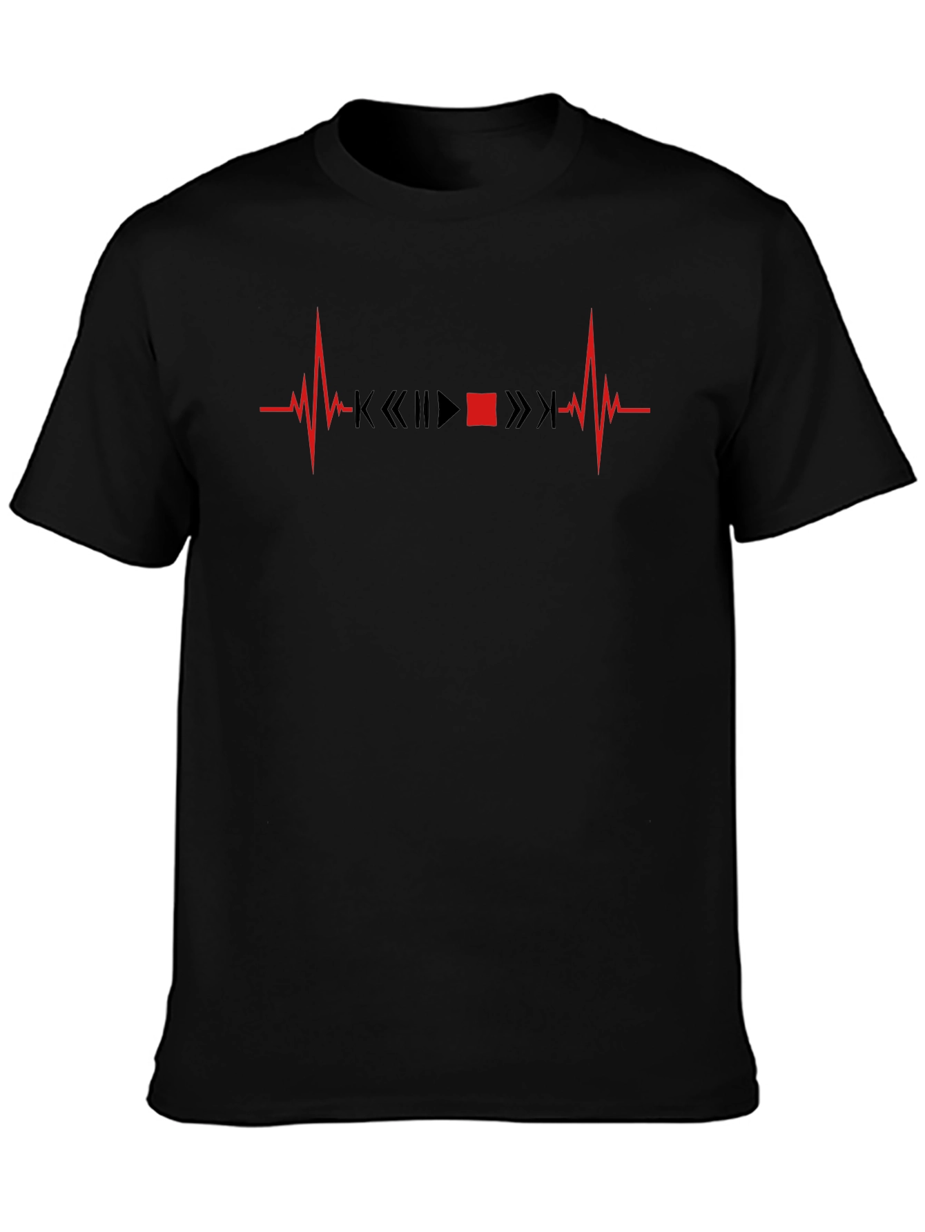 Black Heartbeat Music T-Shirt