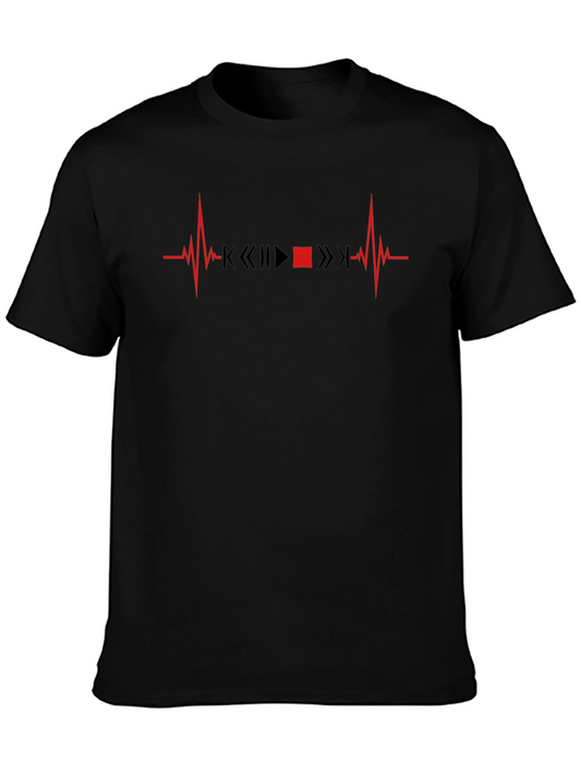 Black Heartbeat Music T-Shirt