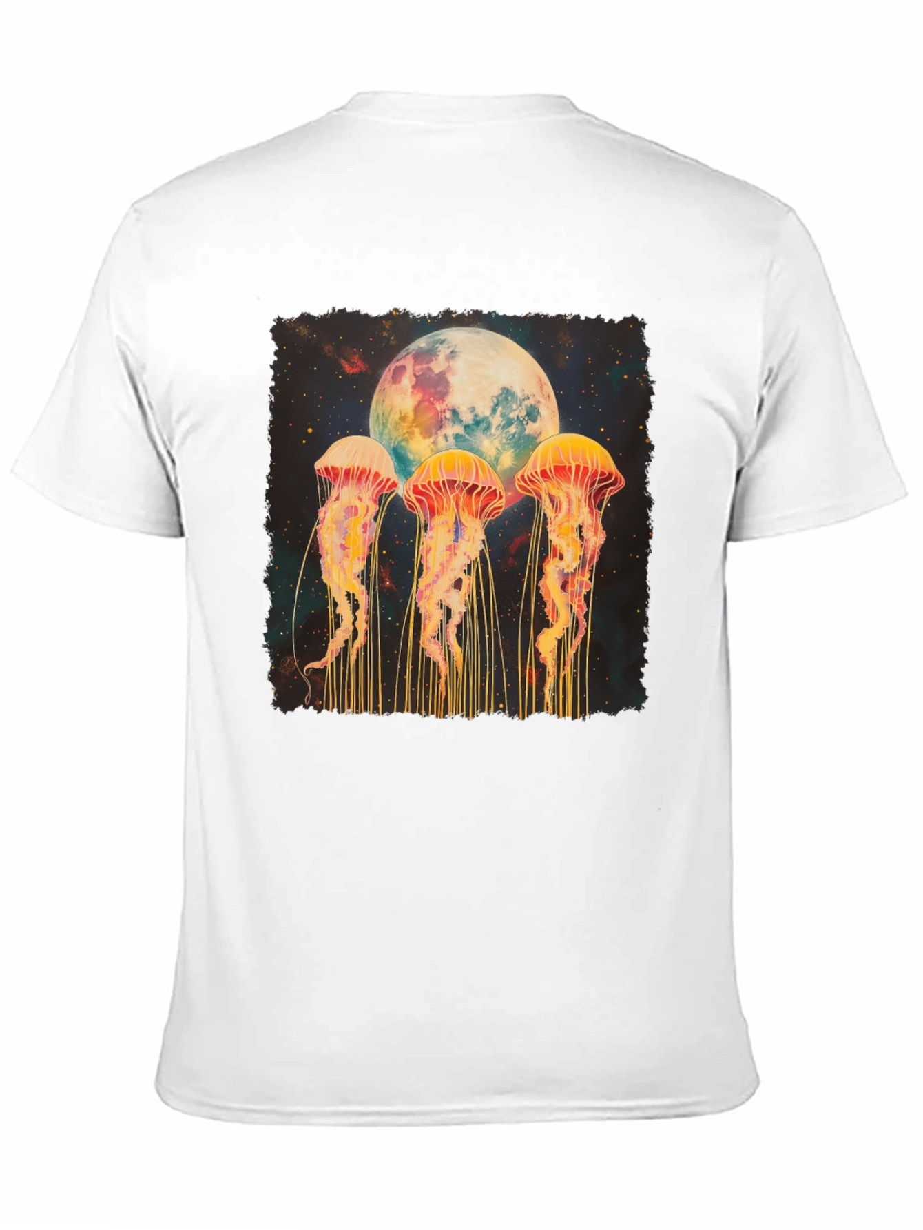 Jellyfish Moon Graphic Tee - Celestial Ocean Vibes