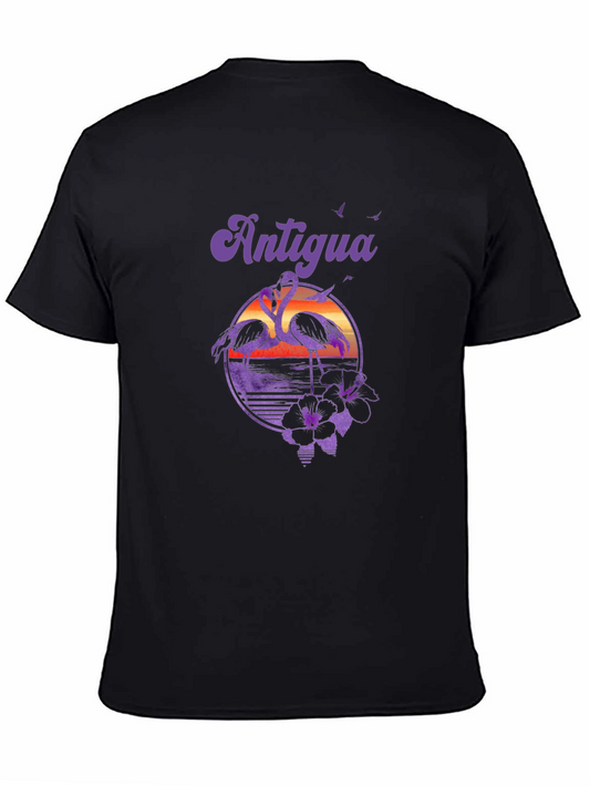 Antigua Flamingo Sunset Graphic T-Shirt