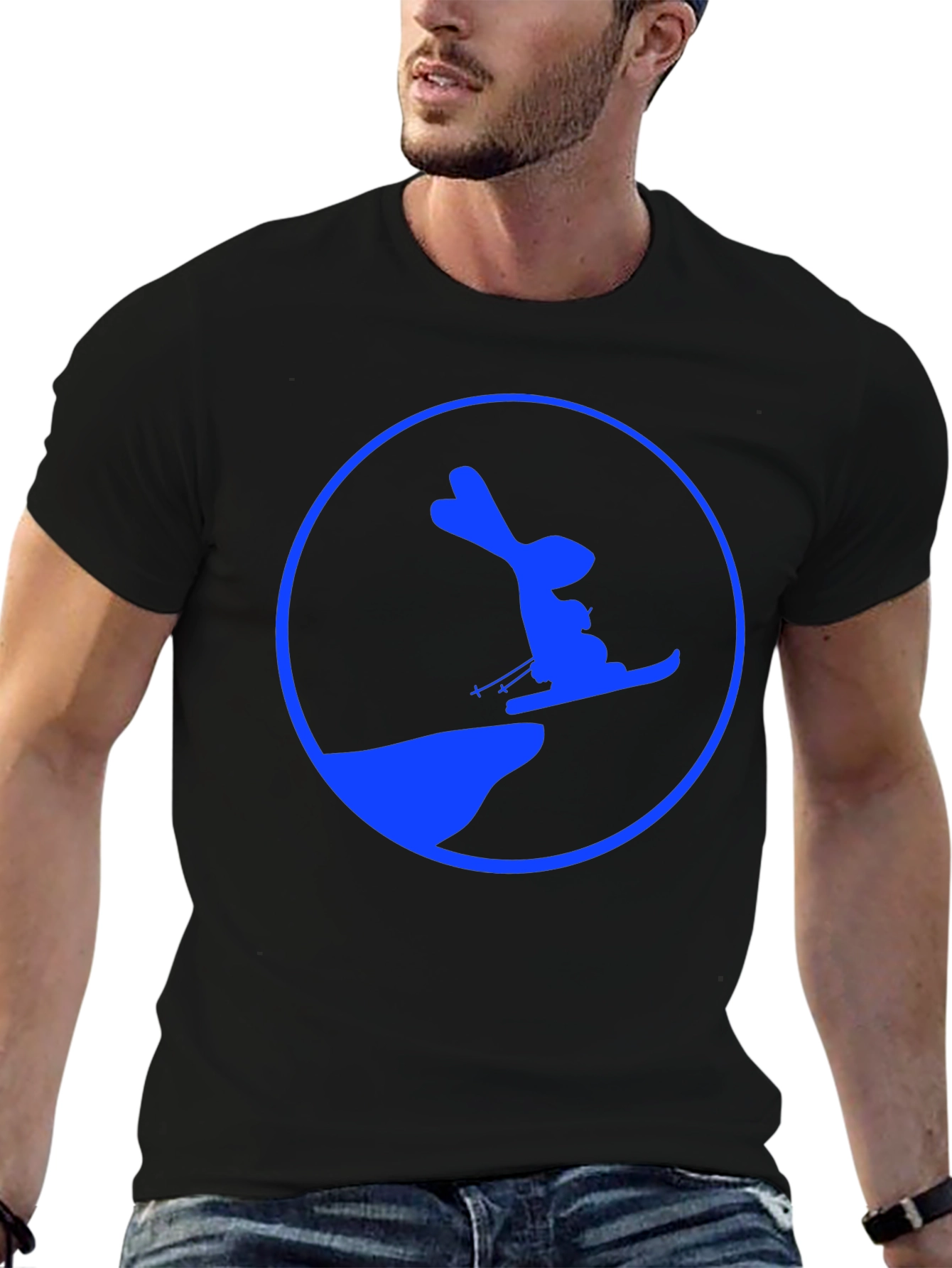 Skiing Rabbit Graphic Tee - Fun & Unique Design