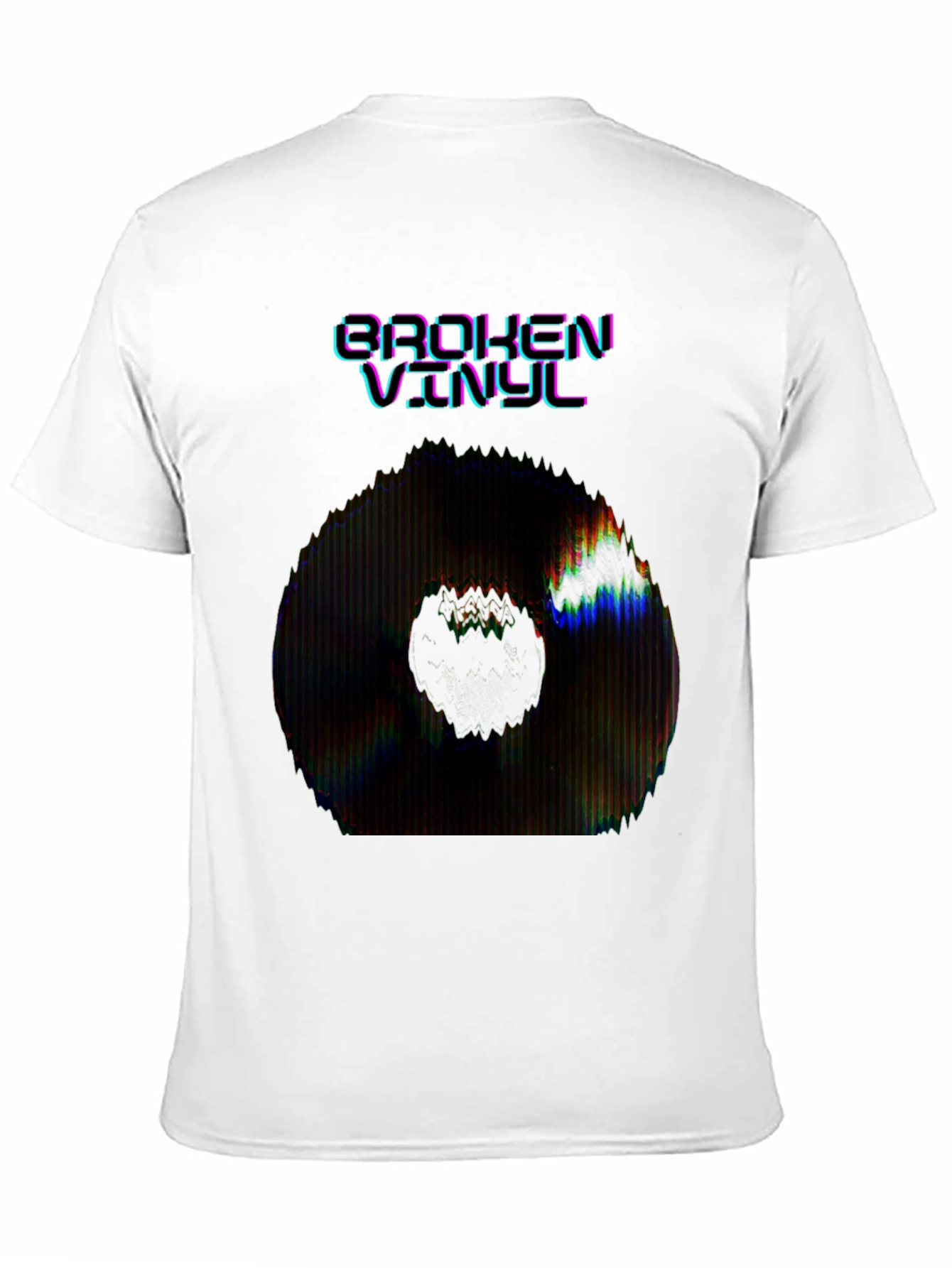 Broken Vinyl Graphic Tee - Black
