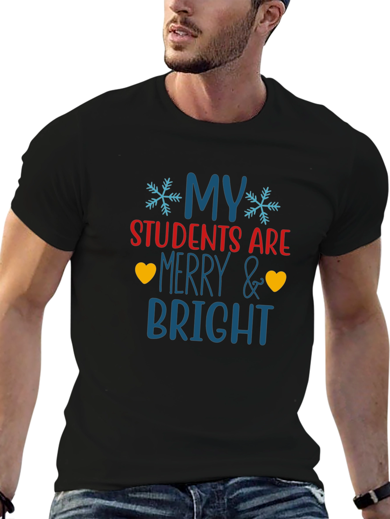 My Students Are Merry & Bright Christmas Teacher T-Shirt