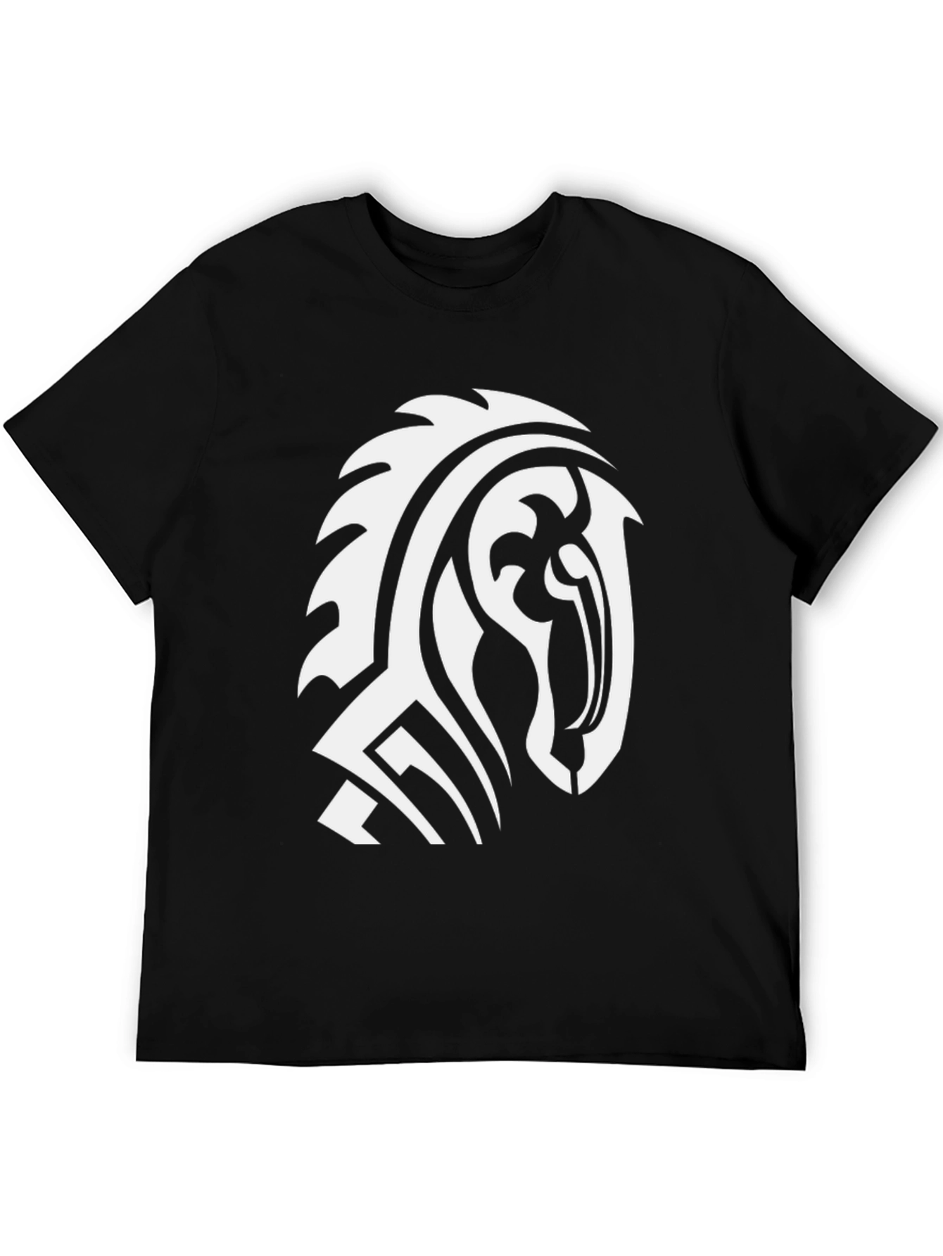 Tribal Horse Graphic Tee - Stylish Black T-Shirt