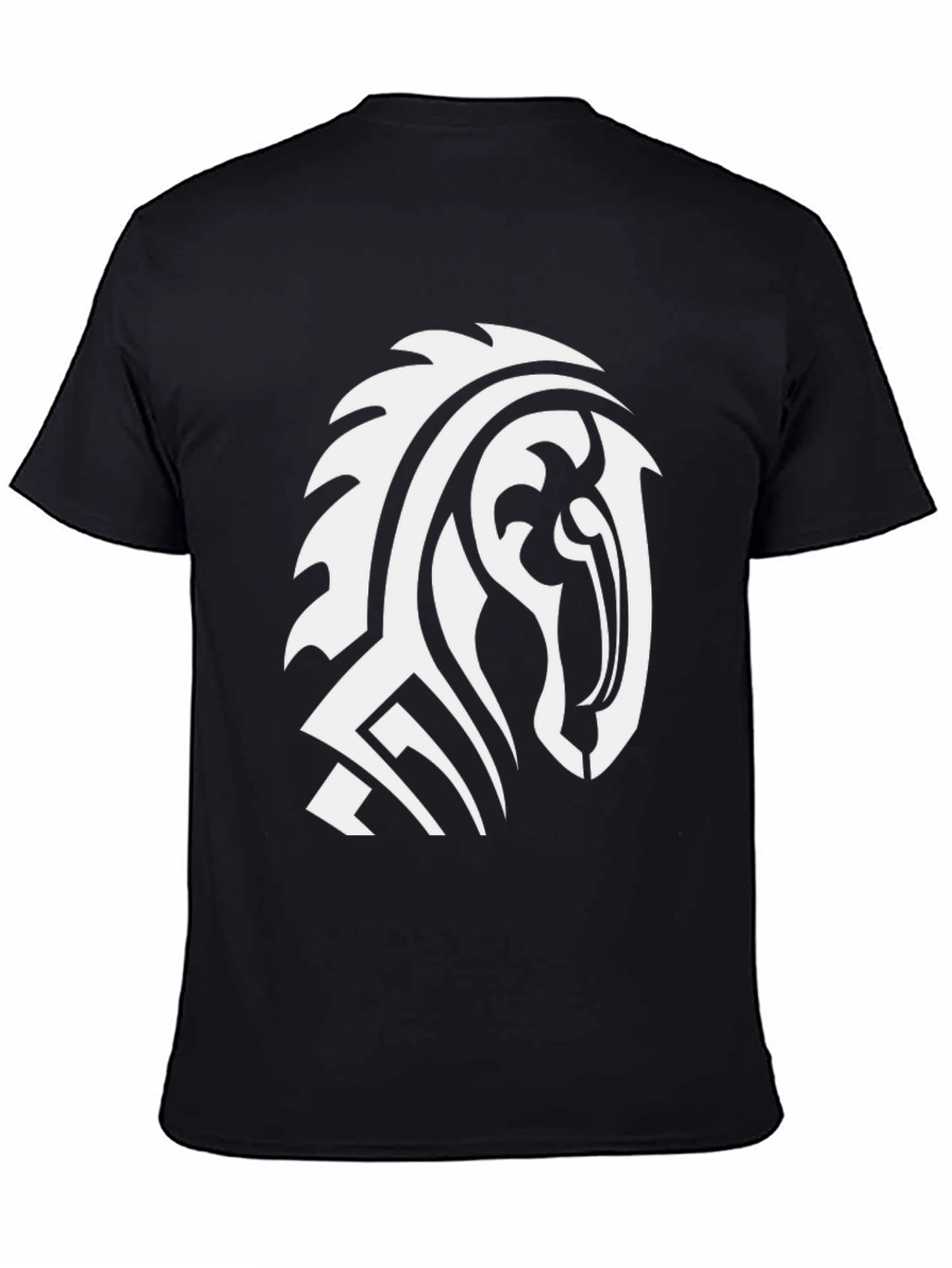 Tribal Horse Graphic Tee - Stylish Black T-Shirt
