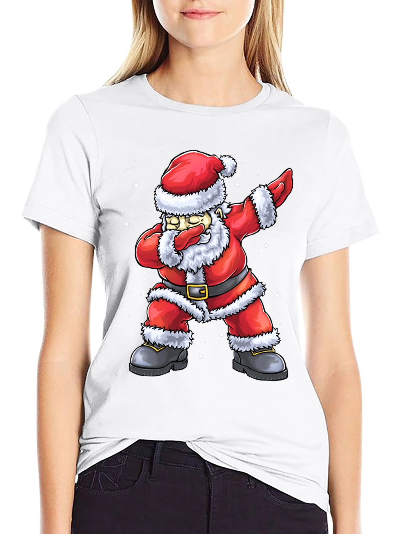 Dabbing Santa Graphic Tee - Holiday Fun