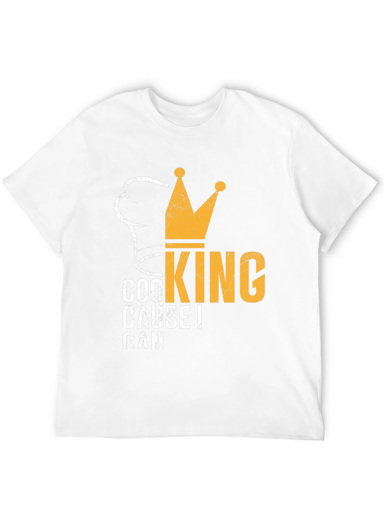 Cooking King Mens Black Graphic T-Shirt