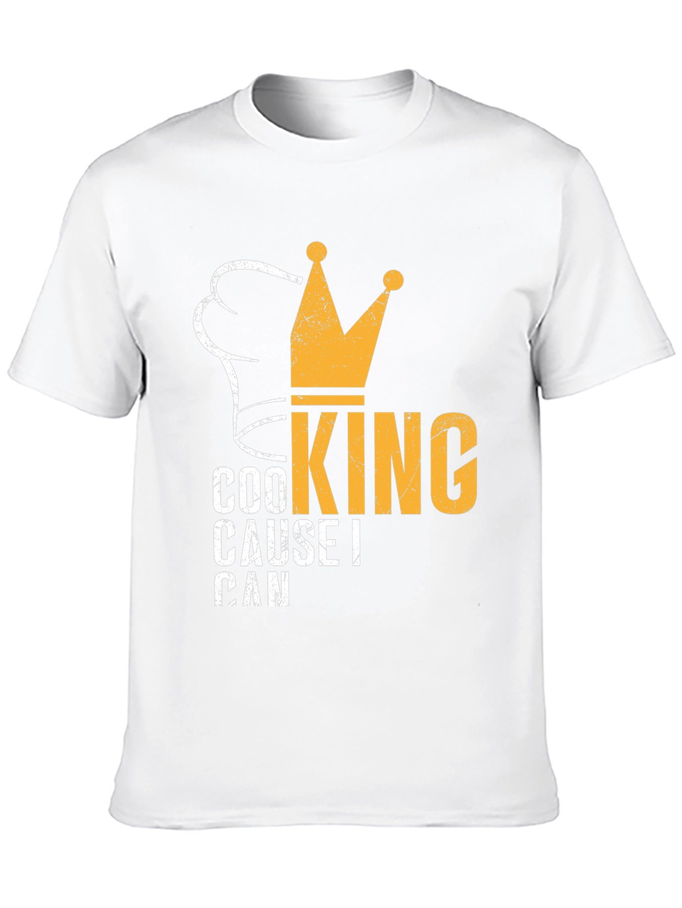 Cooking King Mens Black Graphic T-Shirt