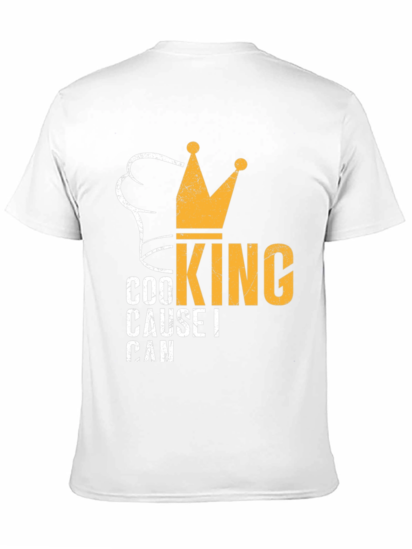 Cooking King Mens Black Graphic T-Shirt