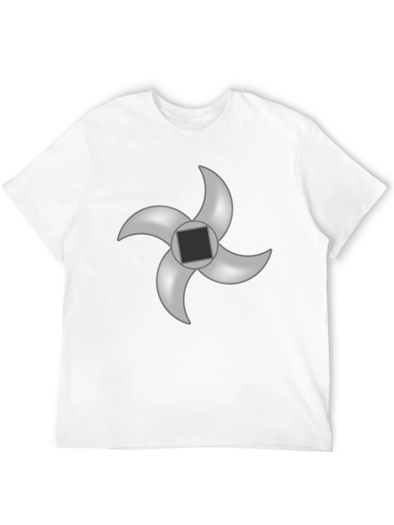 Black T-Shirt with Meat Grinder Blade Graphic