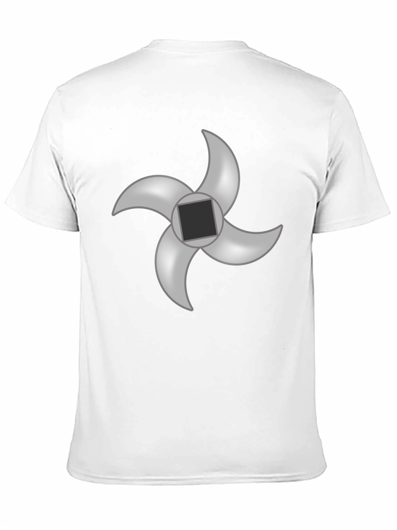 Black T-Shirt with Meat Grinder Blade Graphic