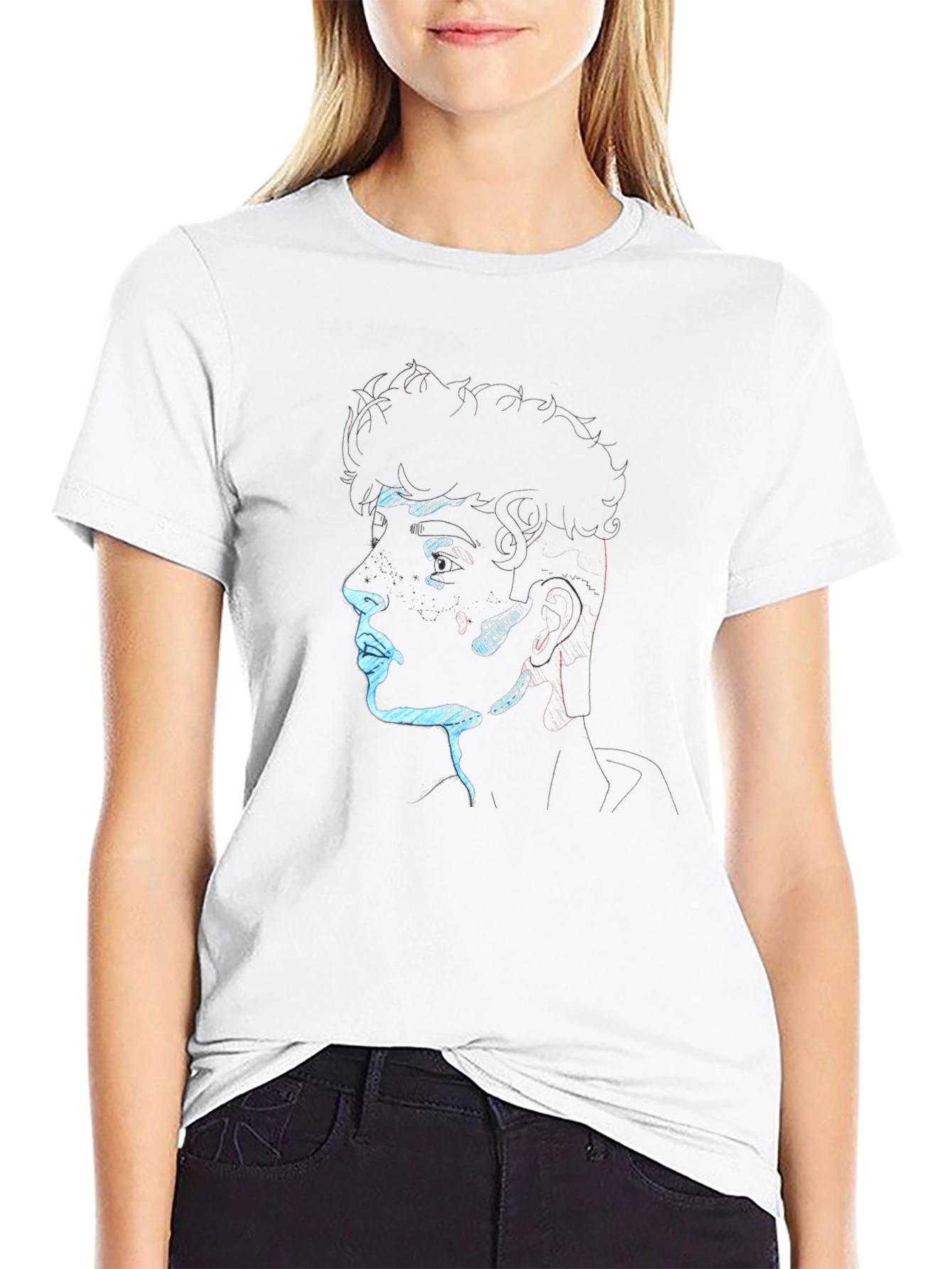 Abstract Portrait Graphic T-Shirt