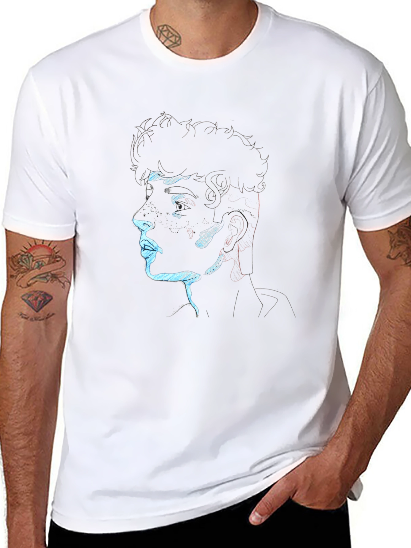 Abstract Portrait Graphic T-Shirt