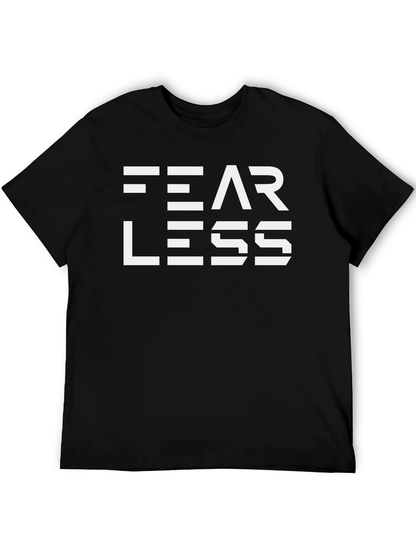 Fearless Graphic Tee - Black Cotton T-Shirt
