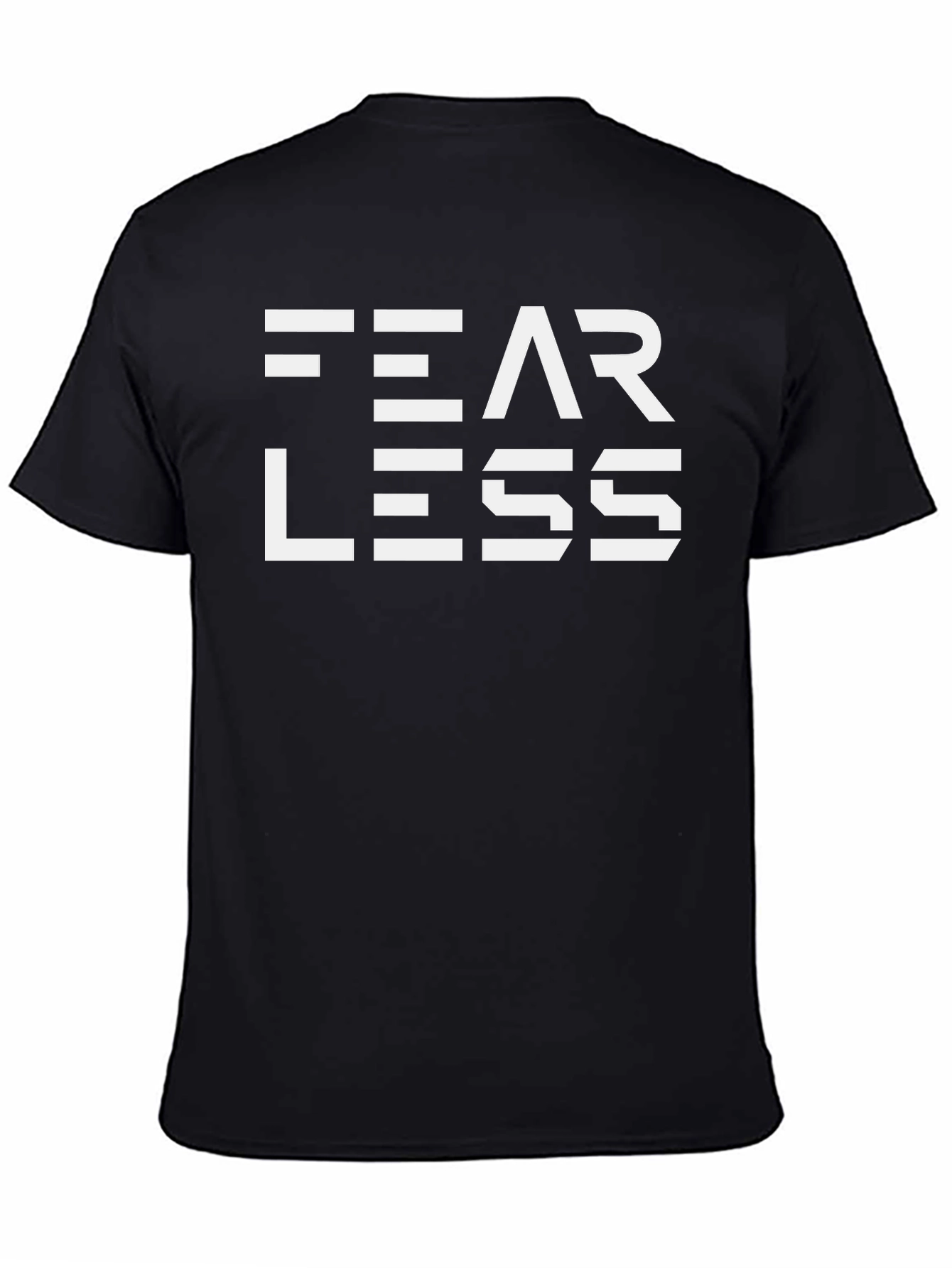 Fearless Graphic Tee - Black Cotton T-Shirt