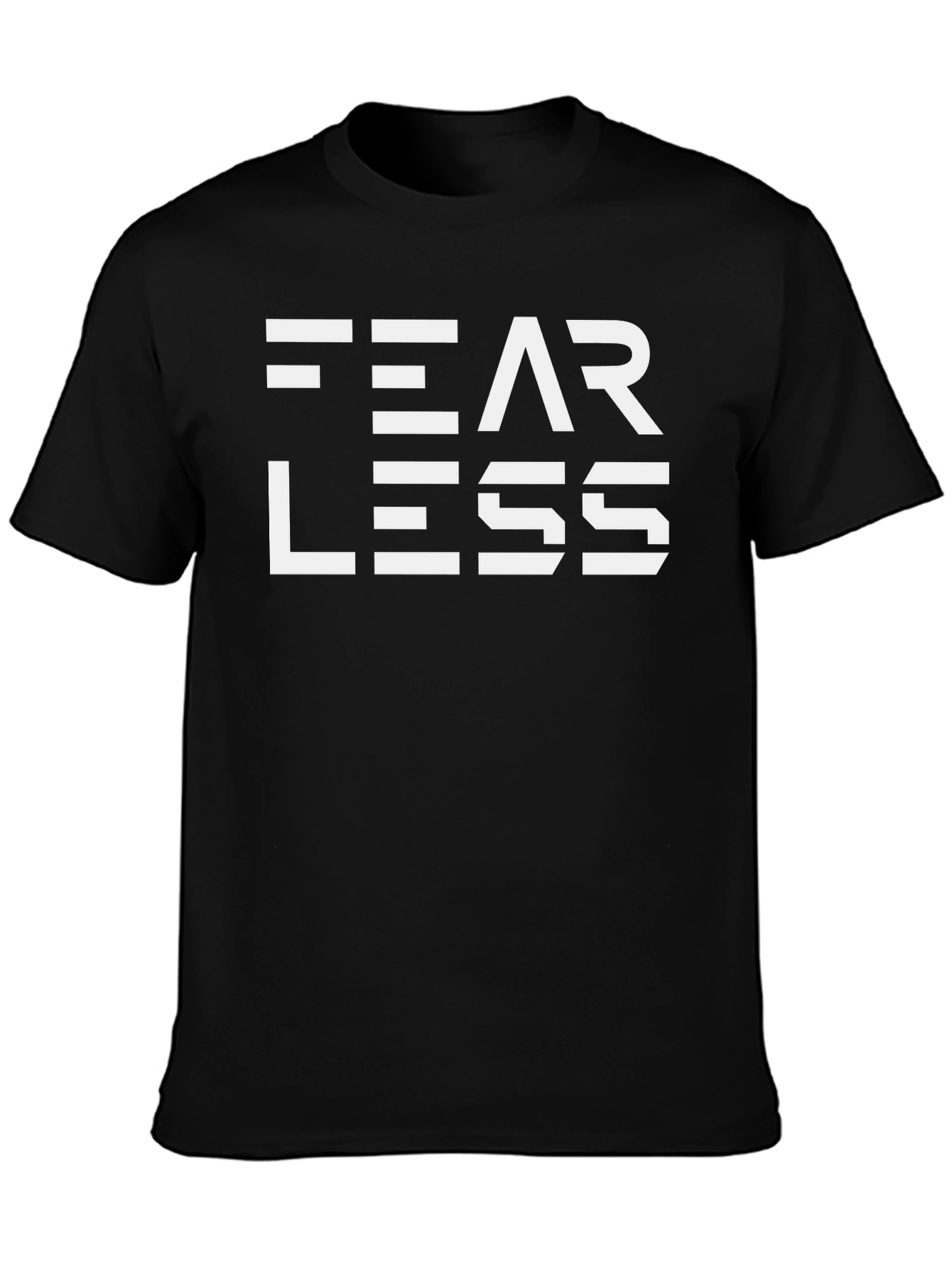 Fearless Graphic Tee - Black Cotton T-Shirt